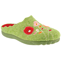 Alternate image for Floral Wool Indoor Outdoor Slippers