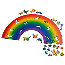 Product Image for Rainbow  Laser Cut Wood Puzzle