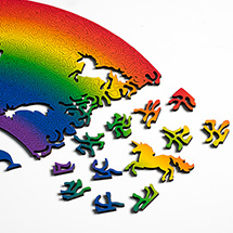 Alternate Image 1 for Rainbow  Laser Cut Wood Puzzle