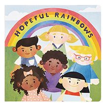 Alternate Image 1 for Hopeful Rainbows Wooden Dolls and Book Set