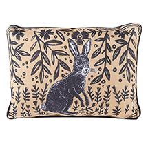 Alternate image for Woodblock Woodland Animals Pillow - Rabbit (18' x 13') 