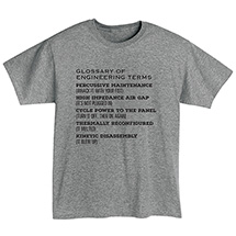 Alternate Image 1 for Glossary of Engineering Terms T-Shirt or Sweatshirt