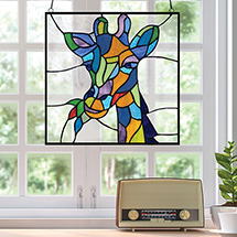 Alternate image for Giraffe Stained Glass Panel