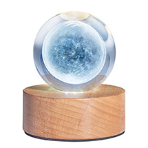 Alternate Image 1 for Glass Moon on LED Base