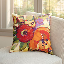 Alternate image for Floral Tapestry Poppy Pillow