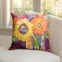 Alternate image for Floral Tapestry Sunflower Pillow