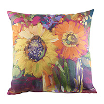 Alternate Image 1 for Floral Tapestry Sunflower Pillow
