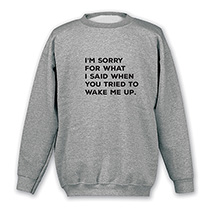 Alternate image for I’m Sorry for What I Said T-Shirt or Sweatshirt