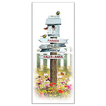 Alternate image for Personalized On a Country Road Wall Art - Block Mount Print