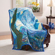 Alternate image for Van Gogh Starry Night Quilted Throw