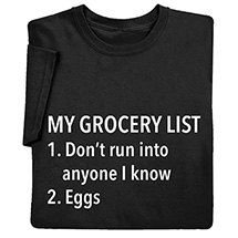 Product Image for My Grocery List T-Shirt or Sweatshirt