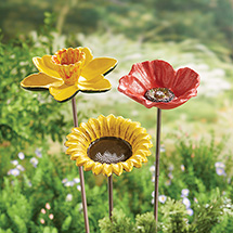 Product Image for Cast Iron Flower Bird Feeder Stakes
