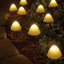 Alternate image for Solar Mushroom Outdoor Light Set