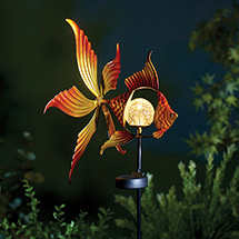 Alternate Image 1 for Solar Fantail Fish Spinner Stake