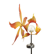 Alternate Image 2 for Solar Fantail Fish Spinner Stake
