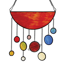 Alternate Image 1 for Solar System Stained Glass Art