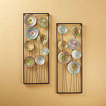 Product Image for Duet of Framed Metal Flowers