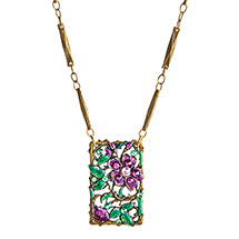 Product Image for Crystal & Enamel Violet Necklace