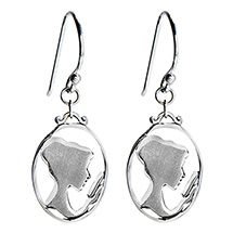 Product Image for Reading Lady Silhouette Earrings