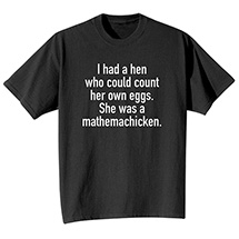 Alternate Image 1 for Chicken Counting Eggs T-Shirt or Sweatshirt