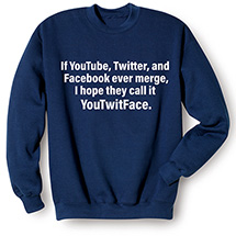 Alternate image for Social Media Merge T-Shirt or Sweatshirt
