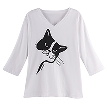 Product Image for Sneaky Cat Hooded Tee