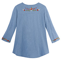 Alternate Image 1 for Embroidered Flowers Tunic