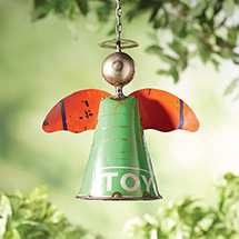 Product Image for Recycled Metal Angel Bell