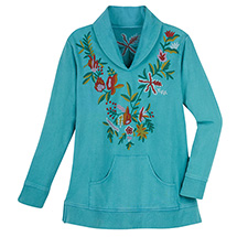 Alternate image for Embroidered Floral Sweatshirt