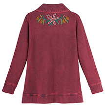 Alternate Image 3 for Embroidered Floral Sweatshirt