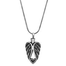 Alternate image for Personalized Guardian Angel Memorial Ash Necklace
