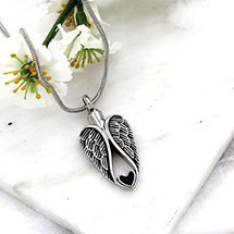Personalized Guardian Angel Memorial Ash Necklace
