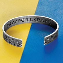 Alternate Image 1 for Pray for Ukraine Cuff Bracelet