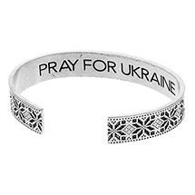Alternate Image 2 for Pray for Ukraine Cuff Bracelet