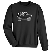 Alternate image for BBQ Timer T-Shirt or Sweatshirt