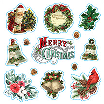 Alternate Image 1 for Merry and Bright Christmas Sticker Book (Paperback)