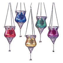 Alternate Image 8 for Mercury Glass Hanging Tealights
