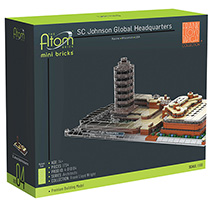 Alternate Image 3 for Frank Lloyd Wright® SC Johnson Global HQ Atom Brick Set