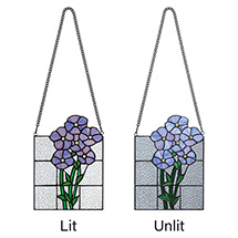 Alternate image for Stained Glass Forget Me Nots Panel