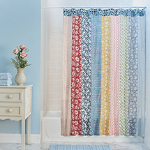 Product Image for Patched Print Shower Curtain