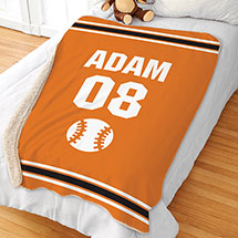 Alternate image for Personalized Sports Sherpa Throw