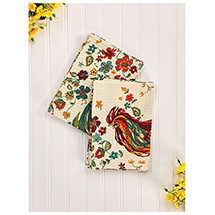 Alternate Image 2 for Rooster Tea Towels - Set of 2
