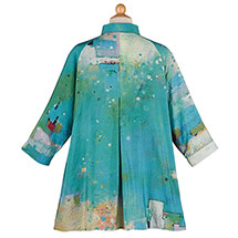 Alternate Image 2 for Abstract Art Button-Front Tunic