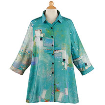 Product Image for Abstract Art Button-Front Tunic