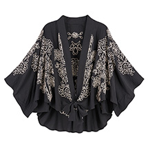 Product Image for Ebony and Ivory Embroidered Kimono