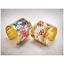Product Image for Vintage Kimono Textile Print Cuff Bracelet