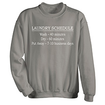 Alternate Image 2 for Laundry Schedule T-Shirt or Sweatshirt