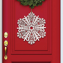 Personalized Wood Snowflake Wall or Door Hanger