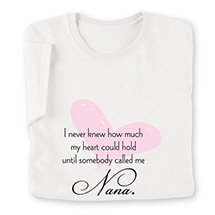Alternate image for Personalized I Never Knew How Much My Heart Could Hold T-Shirt or Sweatshirt