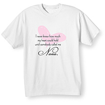 Alternate image for Personalized I Never Knew How Much My Heart Could Hold T-Shirt or Sweatshirt